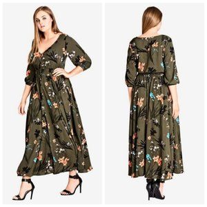 Plus 22/XL City Chic Jungle Floral Maxi